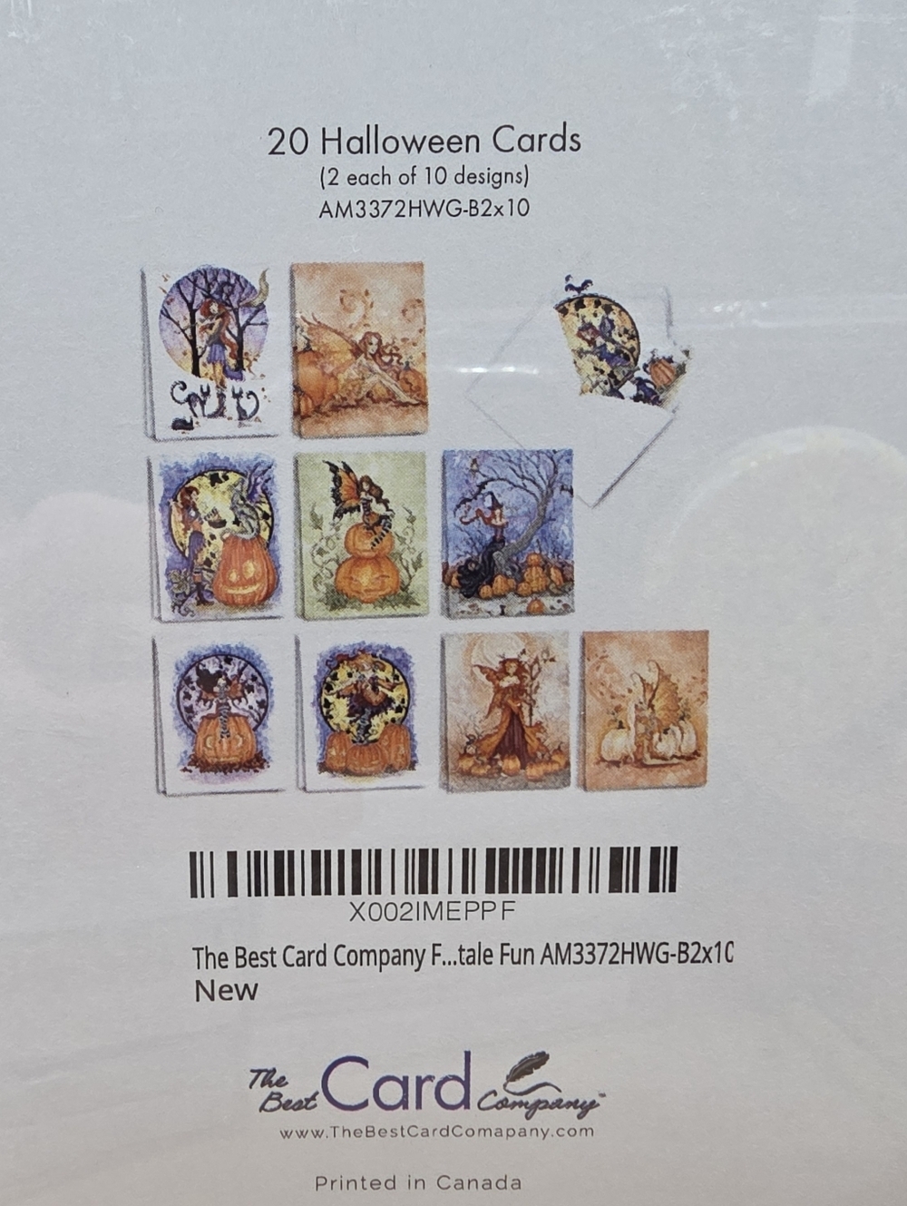 40 Halloween Note Greeting Cards Fall Fairies Pumpkins Leaves Amy Brown - Picture 5 of 5